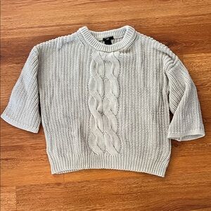 H&M Light Gray Cable Knit Sweater
